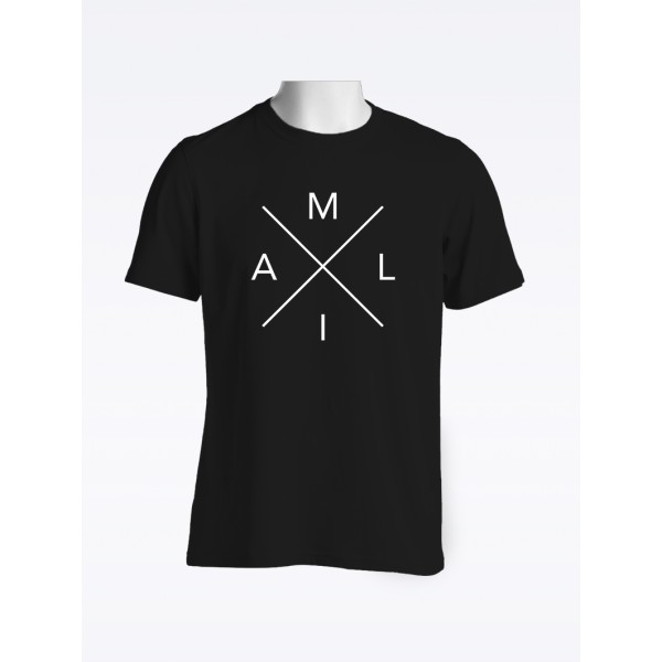 T-SHIRT "MALI CROIX" NOIR